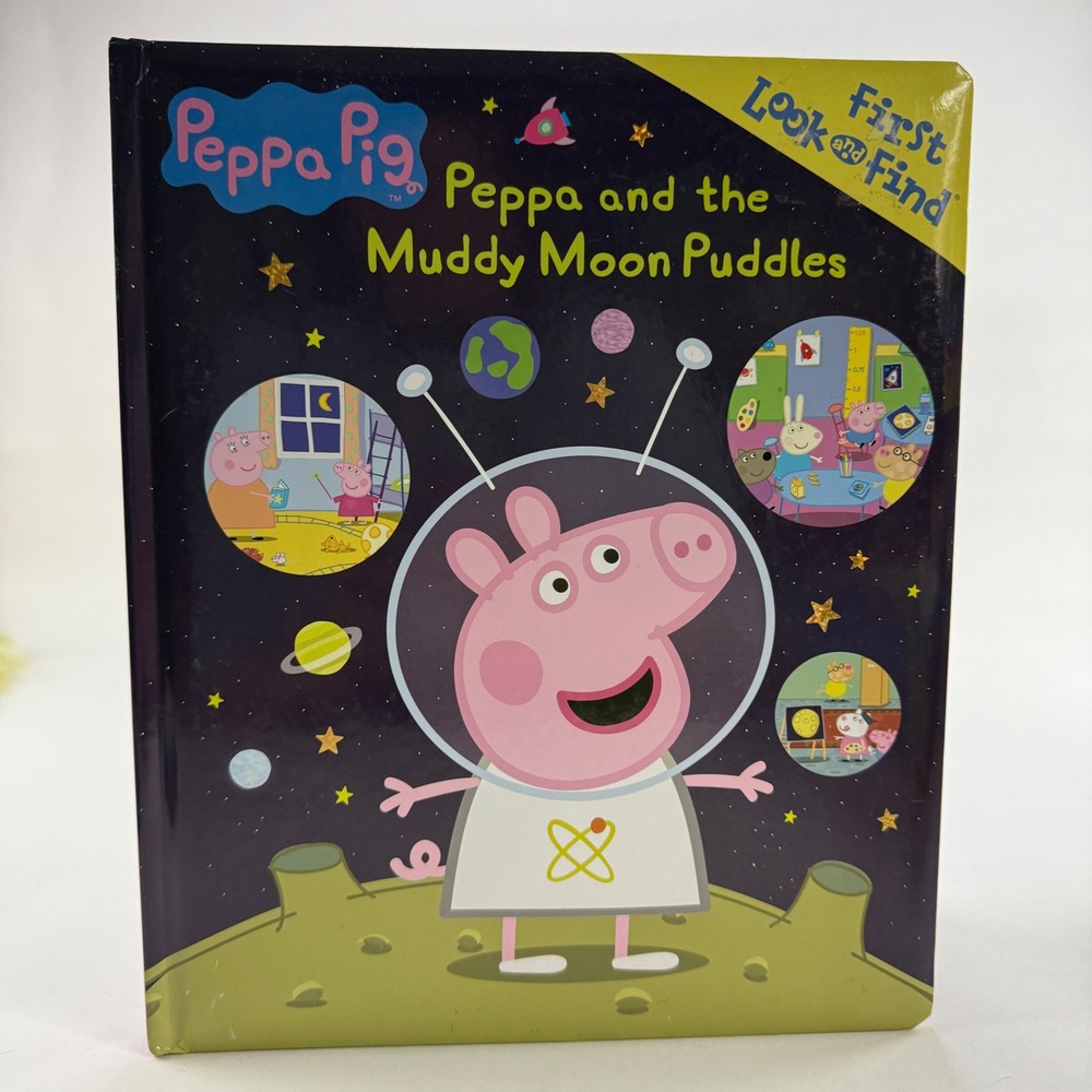 Peppa Pig First Look and Find Peppa and the Muddy Moon Puddles Space Board Book